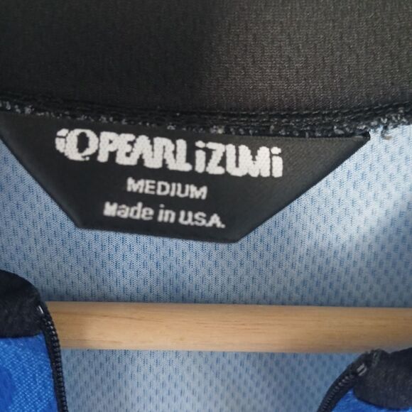 Pearl Izumi Men's Blue Cycling Jersey Color Block Full Zip Mock Neck - Picture 5 of 10